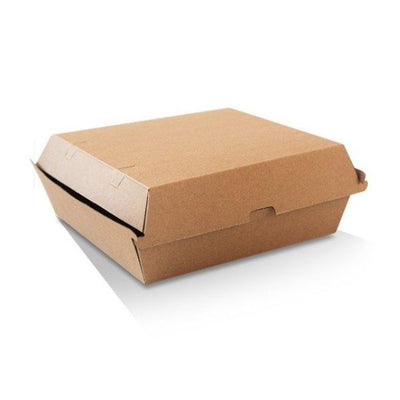 Dinner Box Brown Corrugated Plain (17.8x16x8cm)