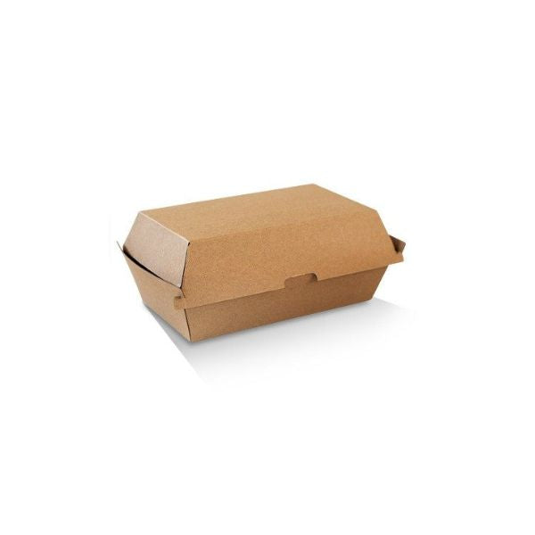 Hot Dog Box Brown Corrugated Plain (20.8x7x7.5cm)