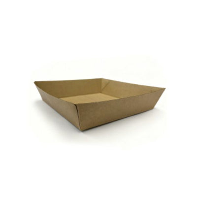 Tray Square Brown Corrugated Plain (17.8x17.8x4.5cm)