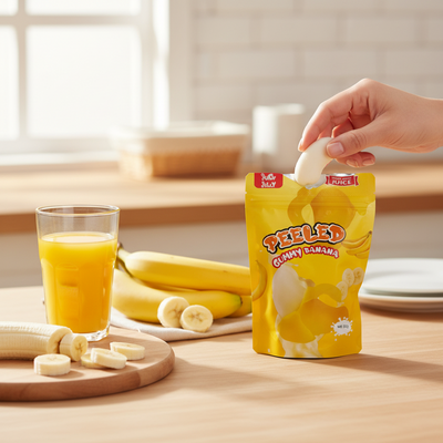 Juicy Jelly peeled gummy banana 120g