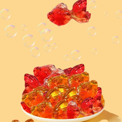 1kg Juicy Jelly 3D goldfish gummy candy