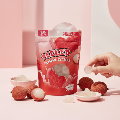Juicy Jelly peeled gummy lychee 120g