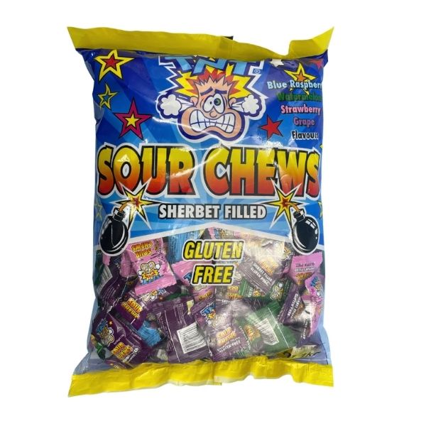1kg TNT Sour Chews Sherbet Filled