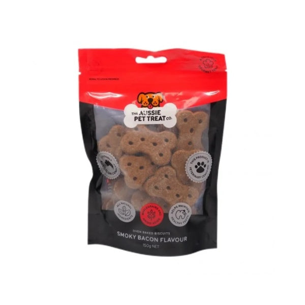 Aussie Pet Treat Smoky Bacon Dog Biscuits 150g