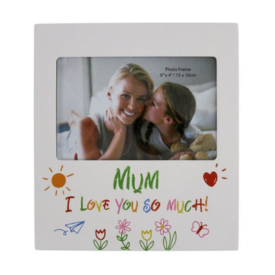 Mum Love You Kid Art 6x4 Frame