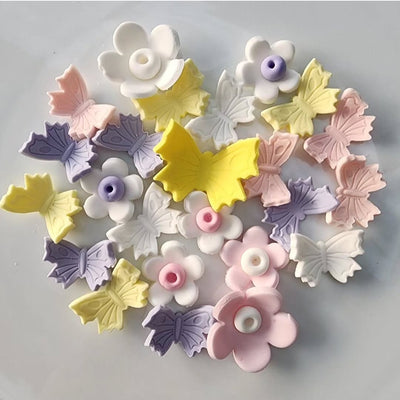 Floral Butterfly Handmade Edible Sugar Decorations