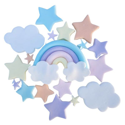 Rainbow Handmade Edible Sugar Decorations