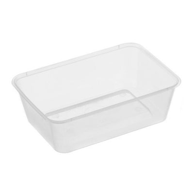 50pk 750ml Rectangular Reusable Plastic Containers (NO LIDS)