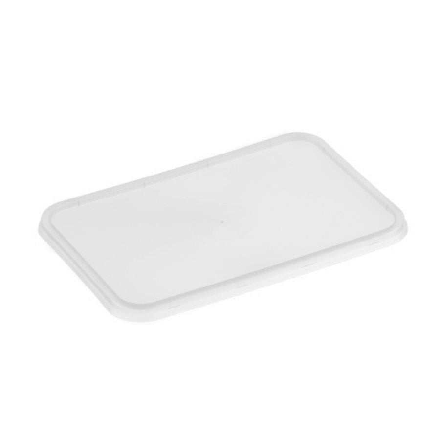 50pk Rectangular Reusable Plastic Lids (Suit Regular 500-1000ml Containers) (LIDS ONLY)