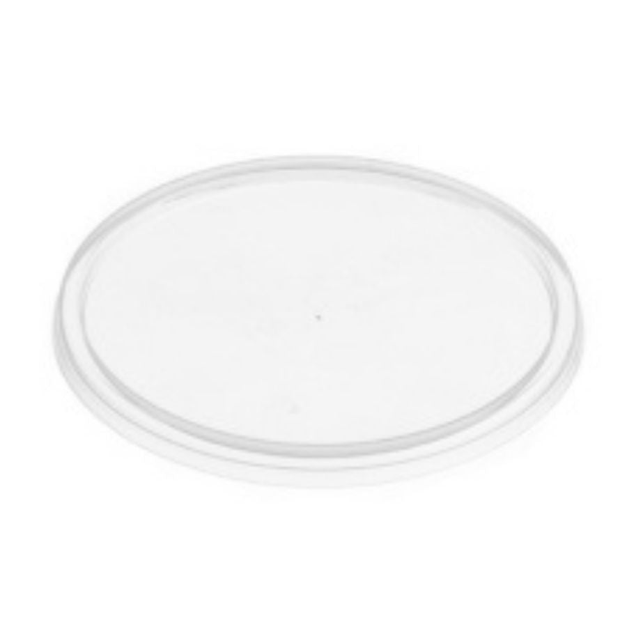 50pk 120mm Round Reusable Plastic Lids (Suit Round 280-850ml Containers) (LIDS ONLY)