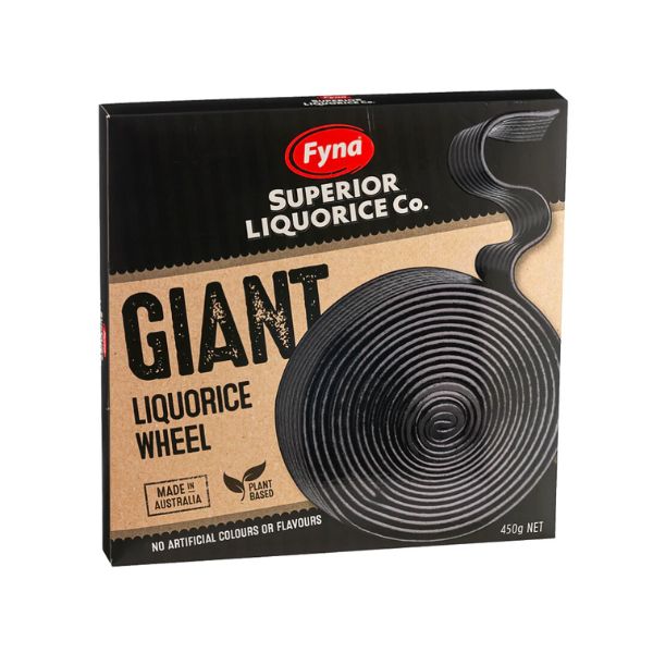 Fyna Superior Liquorice Co. Black Giant Wheel 450g