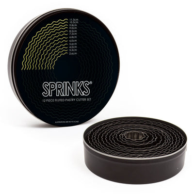 12pc Fluted Stainless Pastry Cutter Set by Sprinks