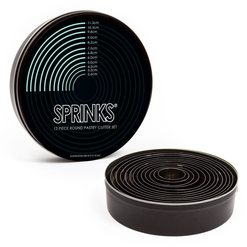 12pc Round Stainless Pastry Cutter Set by Sprinks