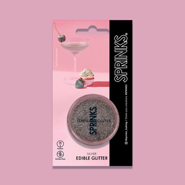 Silver Sprinks Edible Glitter 2g