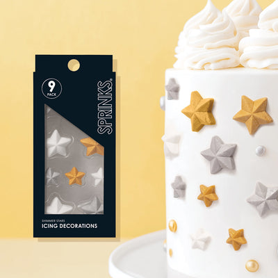 SPRINKS Shimmer Stars Icing Decorations