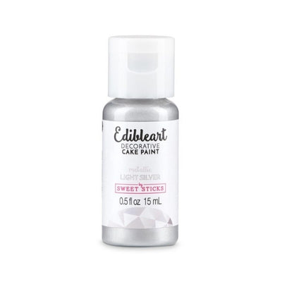 Light Silver Edible Decorative Paint by Sweet Sticks 15ml