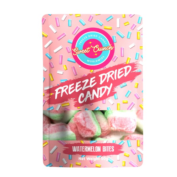 Watermelon Bites Freeze Dried Candy by Sweet Crunch 50g