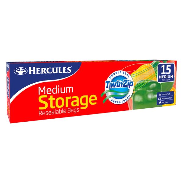 15pk Hercules Medium Storage Bags