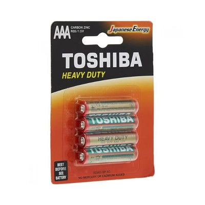 4pk Toshiba Heavy Duty AAA Battery