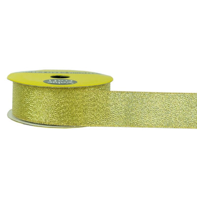 25mm Metallic Gold Nylon Taffeta Ribbon 3m