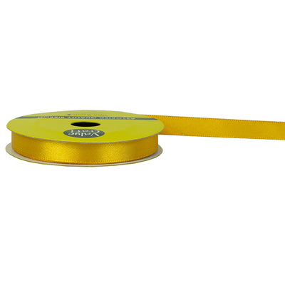10mm Gold Polyester Satin Ribbon 10m