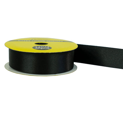 22mm Black Polyester Satin Ribbon 3m