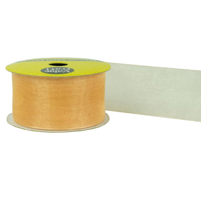 38mm Gold Woven Edge Organza Ribbon 4m