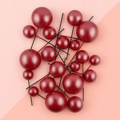 Vintage Pink Pearl Ball Topper 20pk