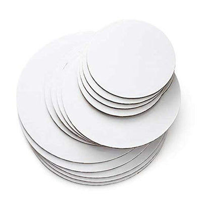 10in Round Compressed 2.5mm Cake Board - White