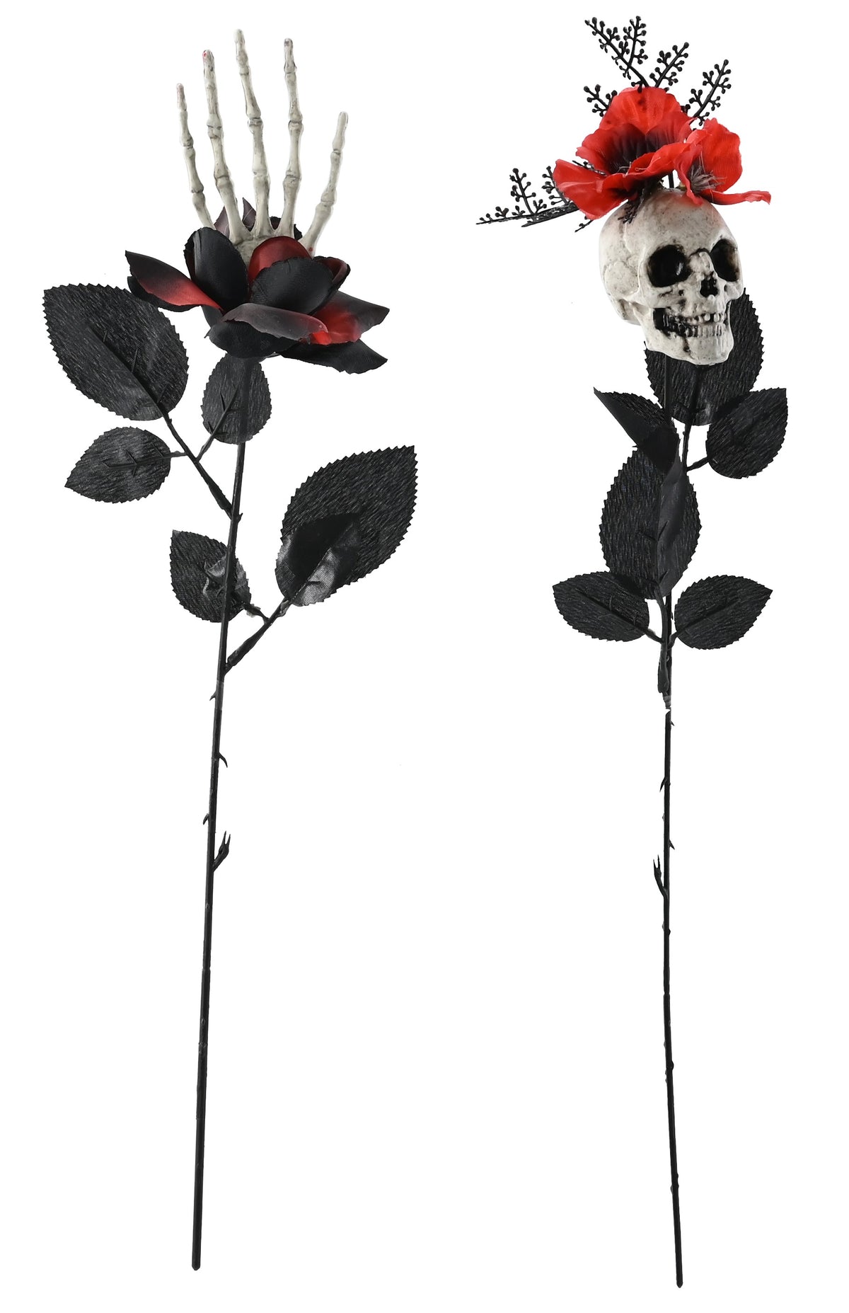 Rose With Skeleton 33cm (colour or design selected at random)