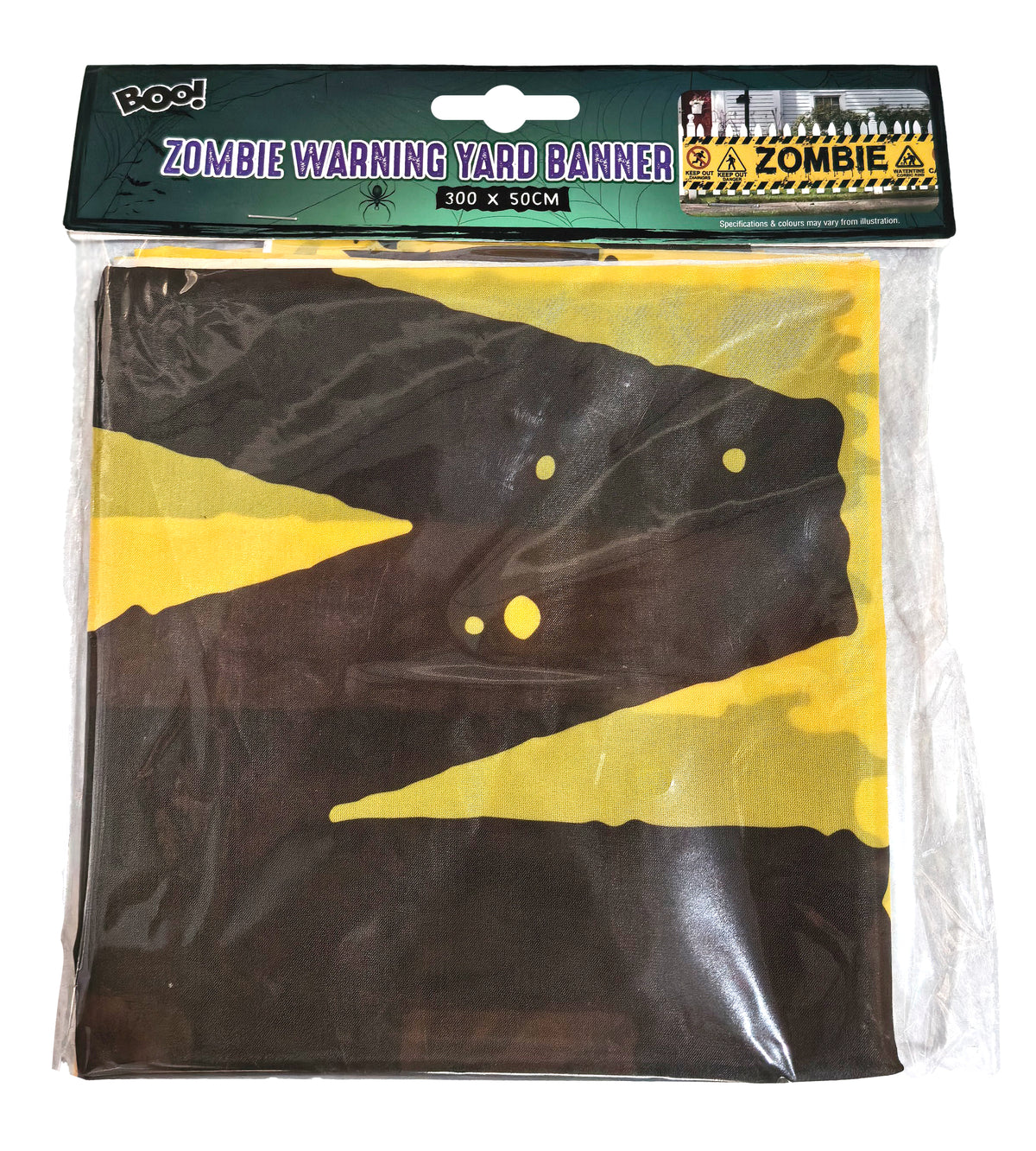 Zombie Warning Yard Banner 3m