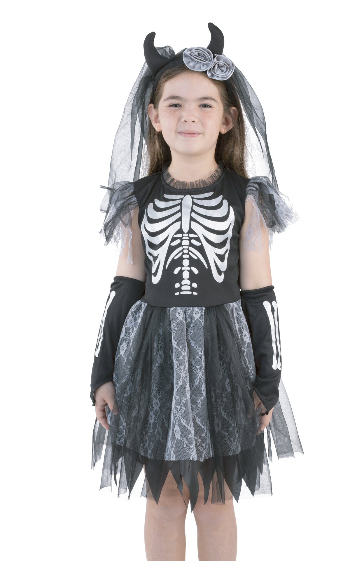 Costume Black Skeleton Bride Kids