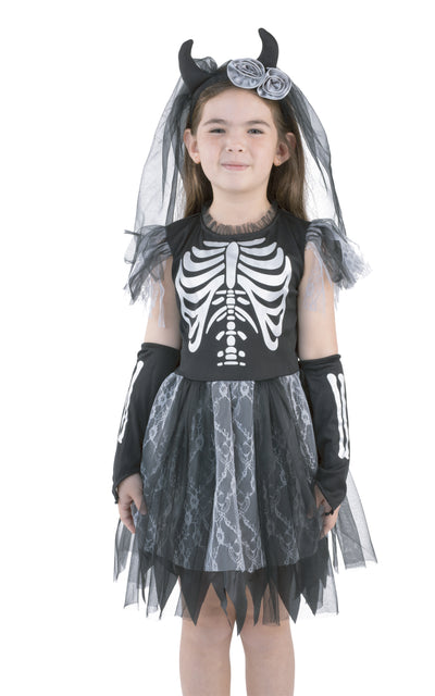 Costume Black Skeleton Bride Kids