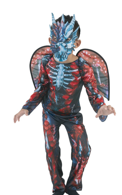 Costume Blood Fire Dragon Skeleton Kids