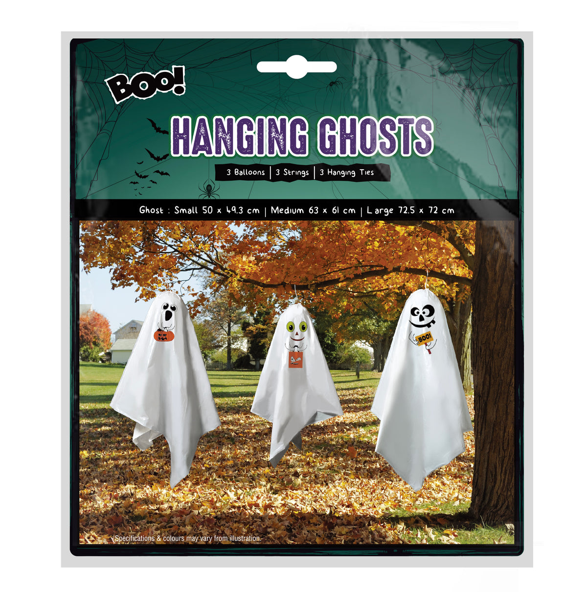 Hanging Ghosts 63cm 3pk
