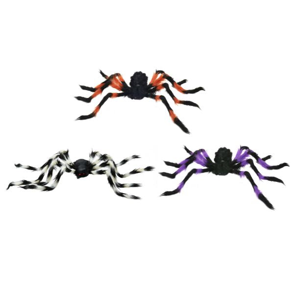 Colourful Hairy Spider 90cm (colour or design selected at random)