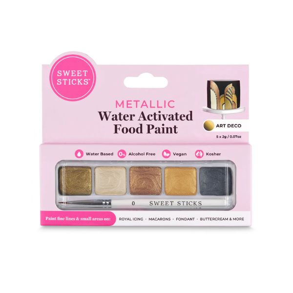 Metallic Art Deco Mini Palette Food Paint by Sweet Sticks