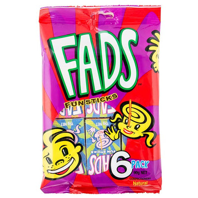 Fads Fun Sticks 6pk 90g