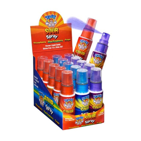 15pk TNT Assorted Sour Spray 30ml