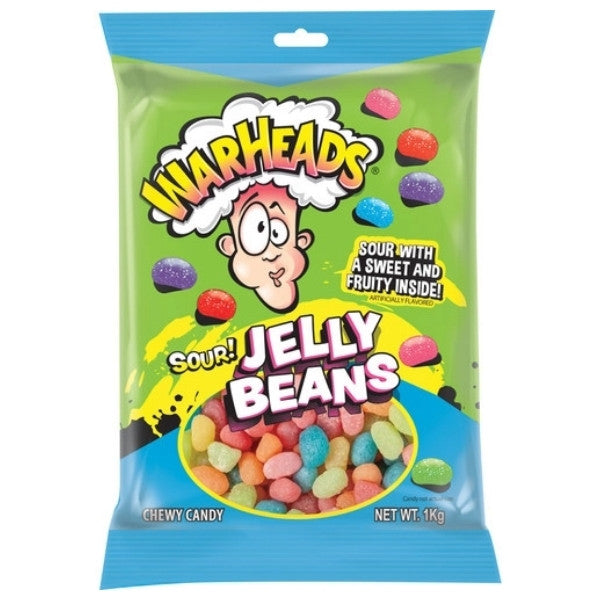 SPECIAL DATED Warheads Sour Jelly Beans 1kg (BB JUL 2025)