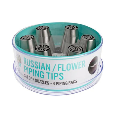 10pc Mondo Russian/Flower Piping Tips Set