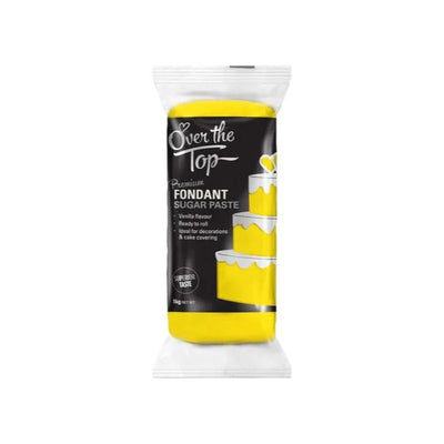 1kg Over the Top Sun Yellow Premium Fondant Sugar Paste