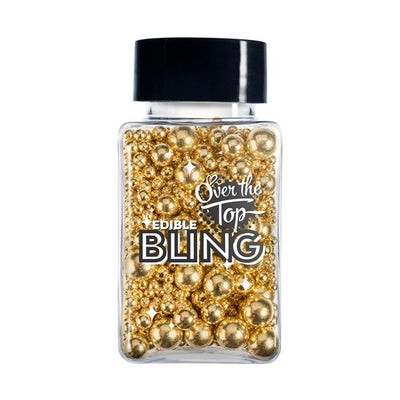 Over The Top Edible Bling 2-8mm Gold Balls Medley 75g