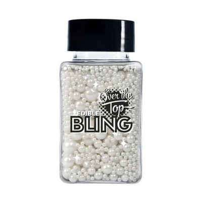 Over The Top Edible Bling White Pearl Medley Sprinkles 65g