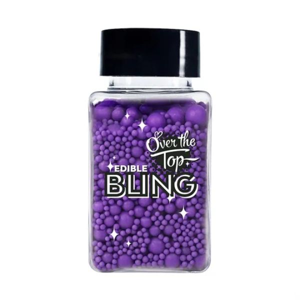 Over The Top Edible Bling Purple Medley Sprinkles 65g