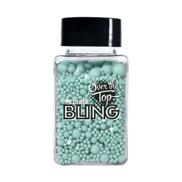 Over The Top Edible Bling Pastel Blue Medley Sprinkles 65g