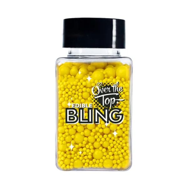 Over The Top Edible Bling Bright Yellow Medley Sprinkles 65g