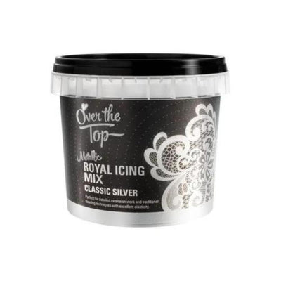 Over The Top Classic Silver Metallic Royal Icing Mix 150g