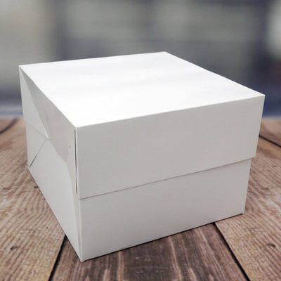 BULK 100PK White 4in Standard Cake Box (4 x 4 x 4in)