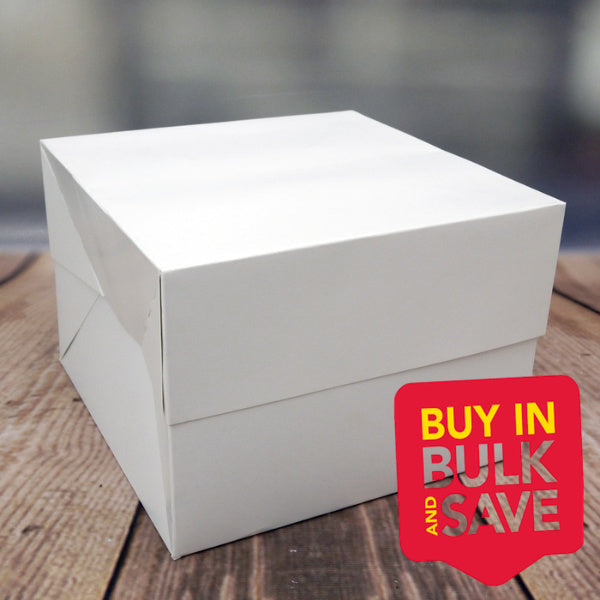 BULK 100PK White 4in Standard Cake Box (4 x 4 x 4in)